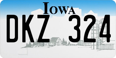IA license plate DKZ324