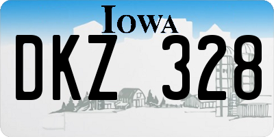 IA license plate DKZ328