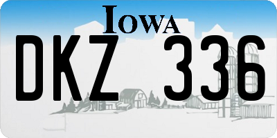 IA license plate DKZ336