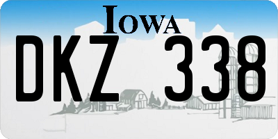 IA license plate DKZ338