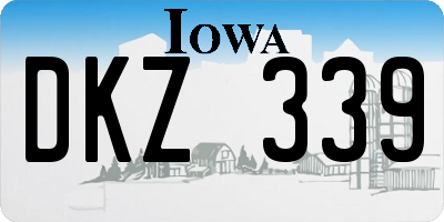 IA license plate DKZ339