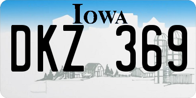 IA license plate DKZ369