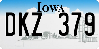 IA license plate DKZ379