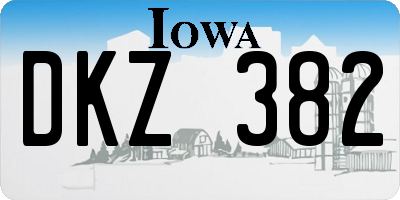 IA license plate DKZ382