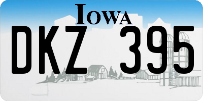 IA license plate DKZ395