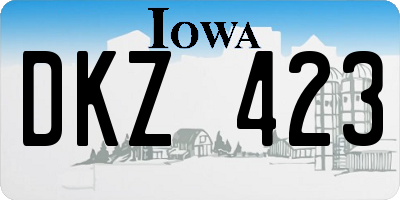 IA license plate DKZ423