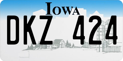 IA license plate DKZ424