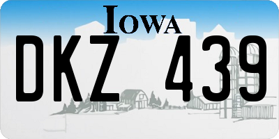 IA license plate DKZ439