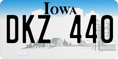 IA license plate DKZ440