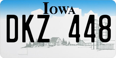 IA license plate DKZ448