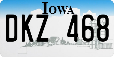 IA license plate DKZ468