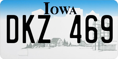 IA license plate DKZ469