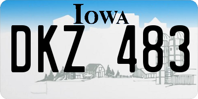 IA license plate DKZ483