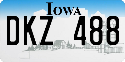 IA license plate DKZ488