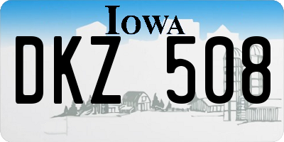 IA license plate DKZ508
