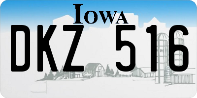 IA license plate DKZ516