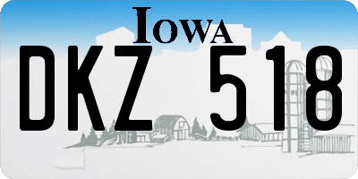 IA license plate DKZ518