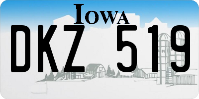 IA license plate DKZ519