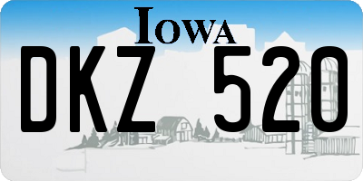IA license plate DKZ520