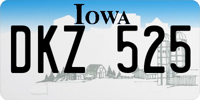 IA license plate DKZ525