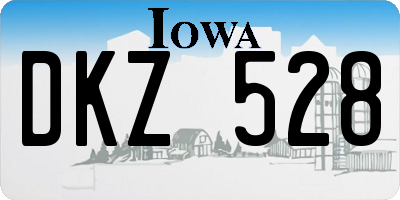 IA license plate DKZ528