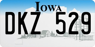 IA license plate DKZ529