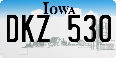 IA license plate DKZ530