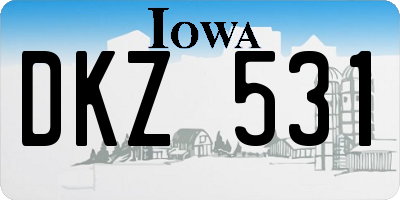 IA license plate DKZ531