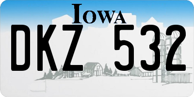 IA license plate DKZ532