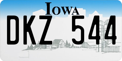 IA license plate DKZ544