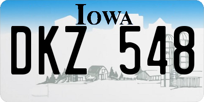 IA license plate DKZ548