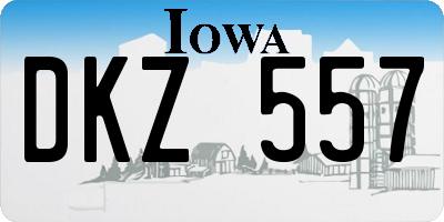 IA license plate DKZ557
