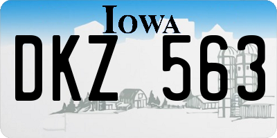 IA license plate DKZ563