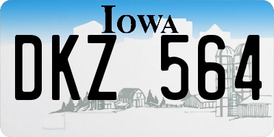 IA license plate DKZ564