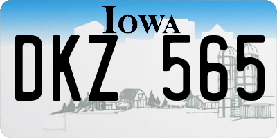 IA license plate DKZ565