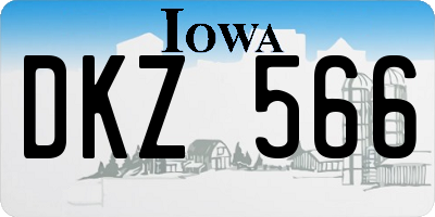 IA license plate DKZ566
