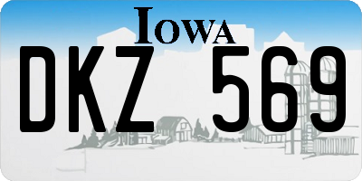 IA license plate DKZ569