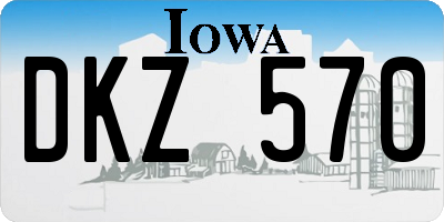 IA license plate DKZ570