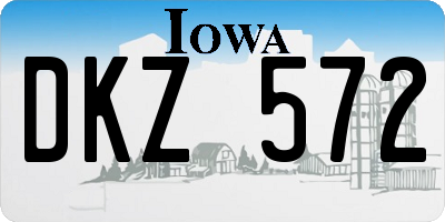 IA license plate DKZ572