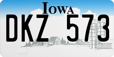 IA license plate DKZ573