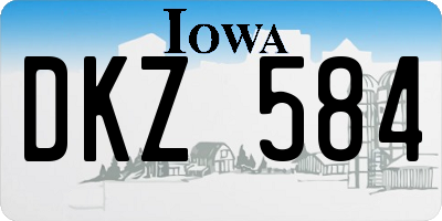 IA license plate DKZ584