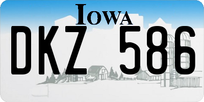 IA license plate DKZ586