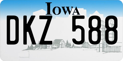 IA license plate DKZ588
