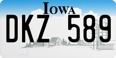 IA license plate DKZ589