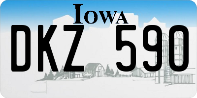 IA license plate DKZ590