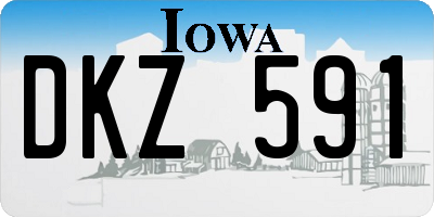 IA license plate DKZ591
