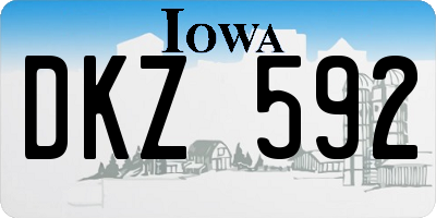IA license plate DKZ592