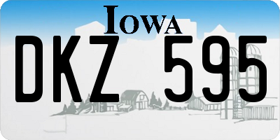IA license plate DKZ595