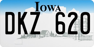 IA license plate DKZ620
