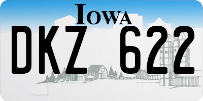 IA license plate DKZ622